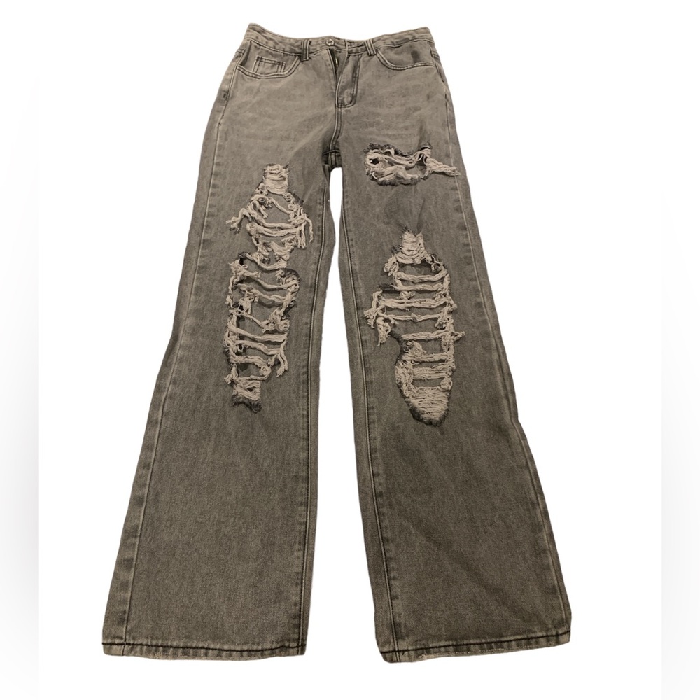 Shein- XS black distressed jeans